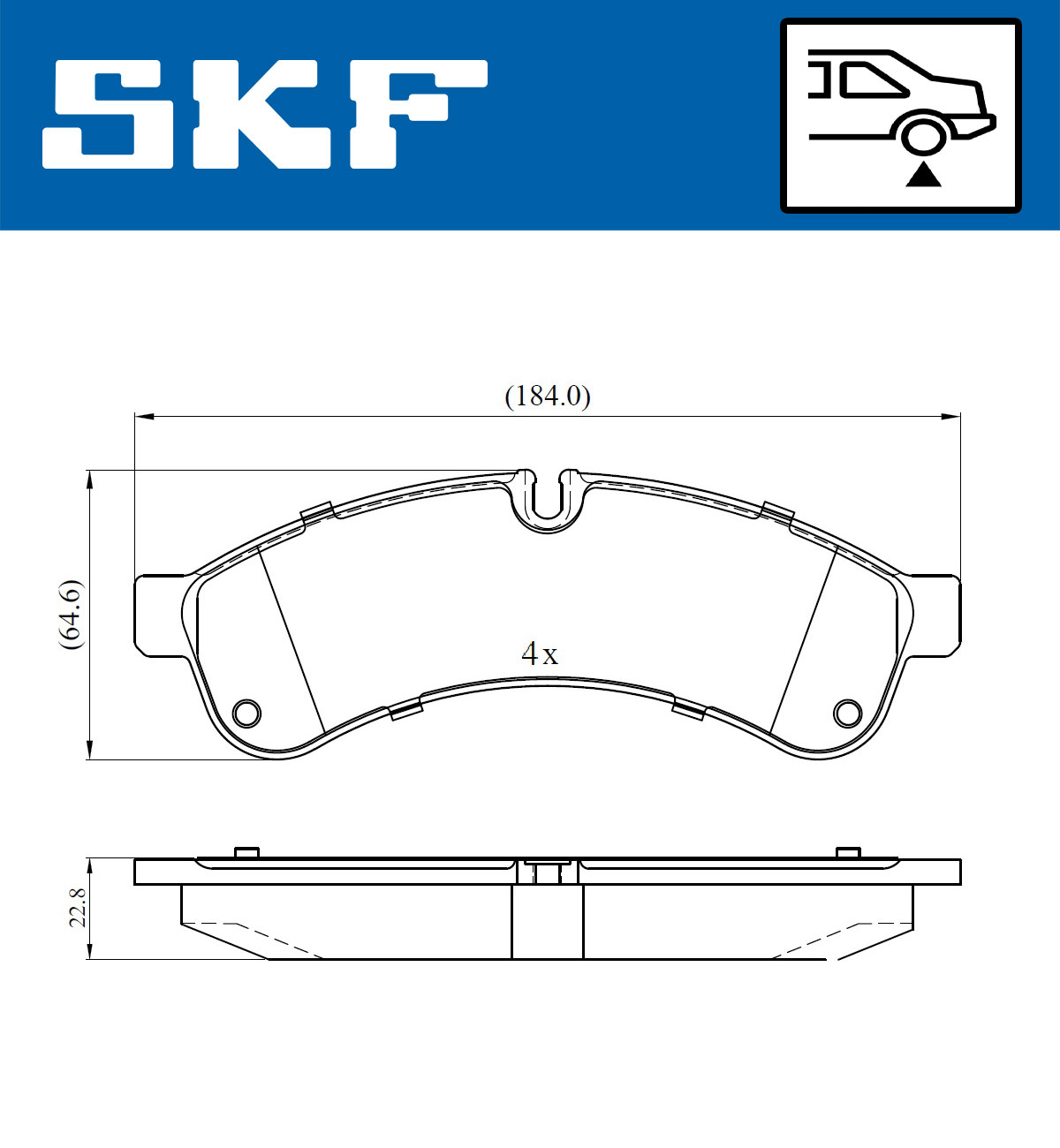 Set placute frana,frana disc VKBP 90534 SKF